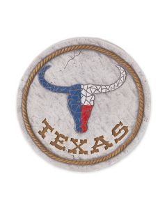 TEXAS PROUD STEPPING STONE - TEXAS LONGHORN FLAG