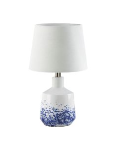 WHITE AND BLUE SPLASH TABLE LAMP