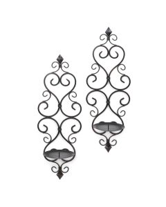 FLEUR-DE-LIS WALL SCONCE DUO